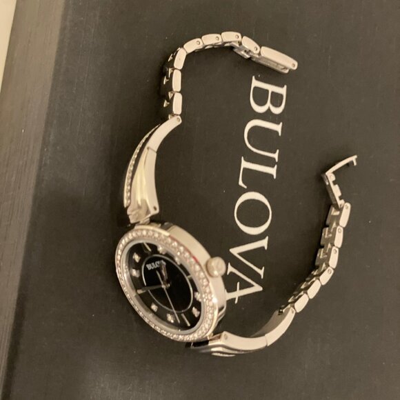 BULOVA Crystal Stainless Steel Watch from Bold at Heart Collection - New in Box! main image 5
